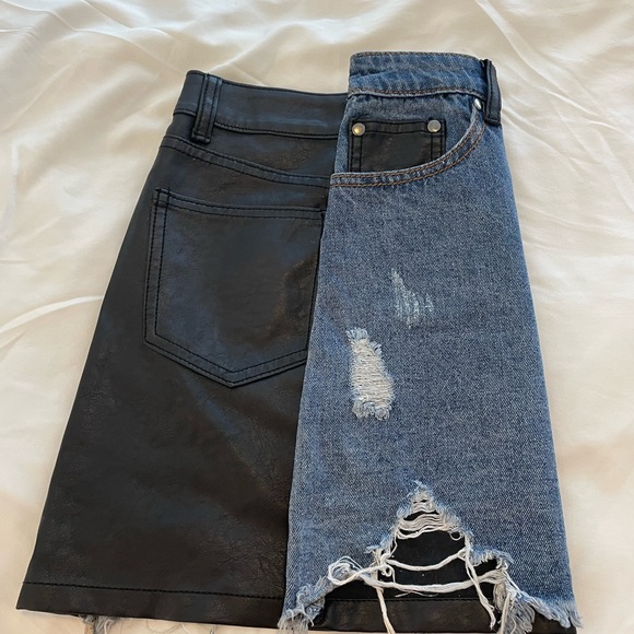 Jean shirt with leather back - Picture 3 of 3